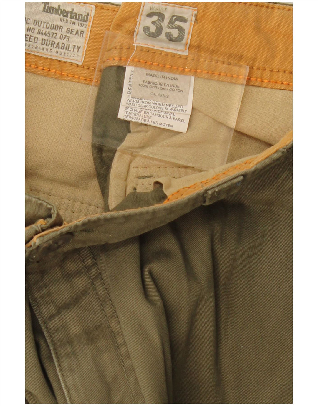 TIMBERLAND Mens Cargo Shorts W35 Large Khaki Cotton Vintage Timberland and Second-Hand Timberland from Messina Hembry 