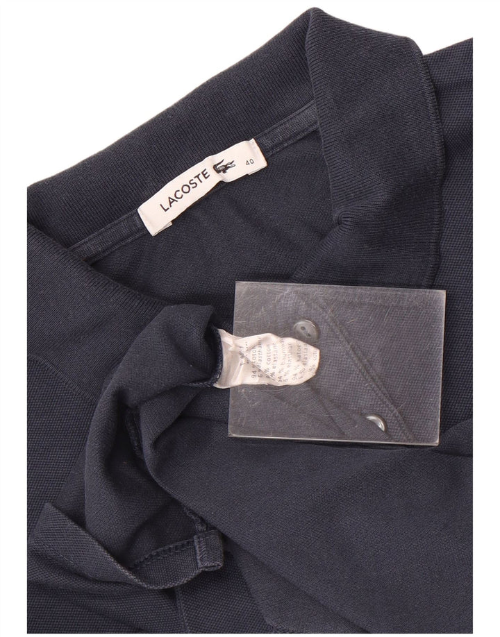 Lacoste Womens Polo Shirt Size 40 Medium Navy Blue Cotton