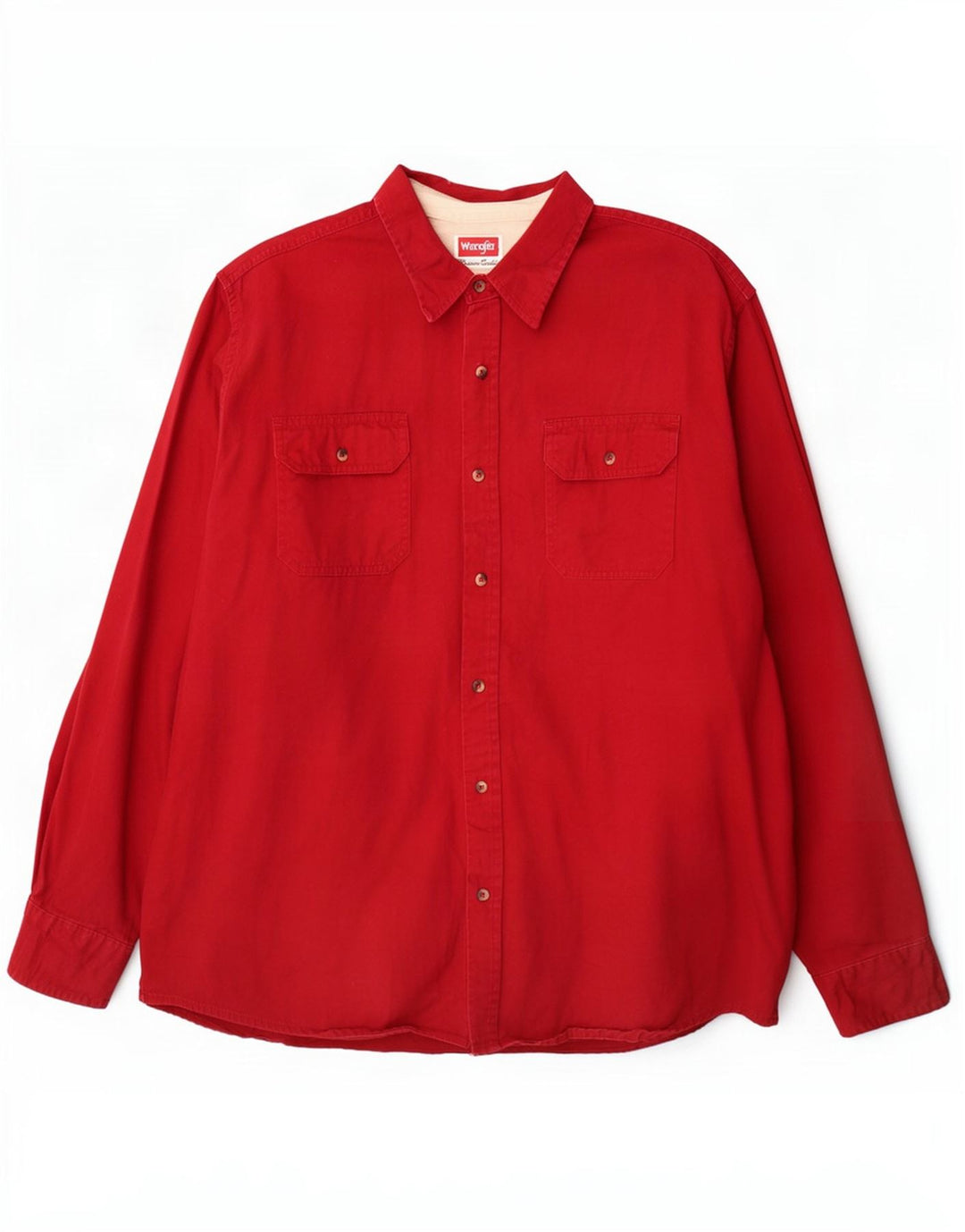 Wrangler Mens Shirt XL Red Cotton