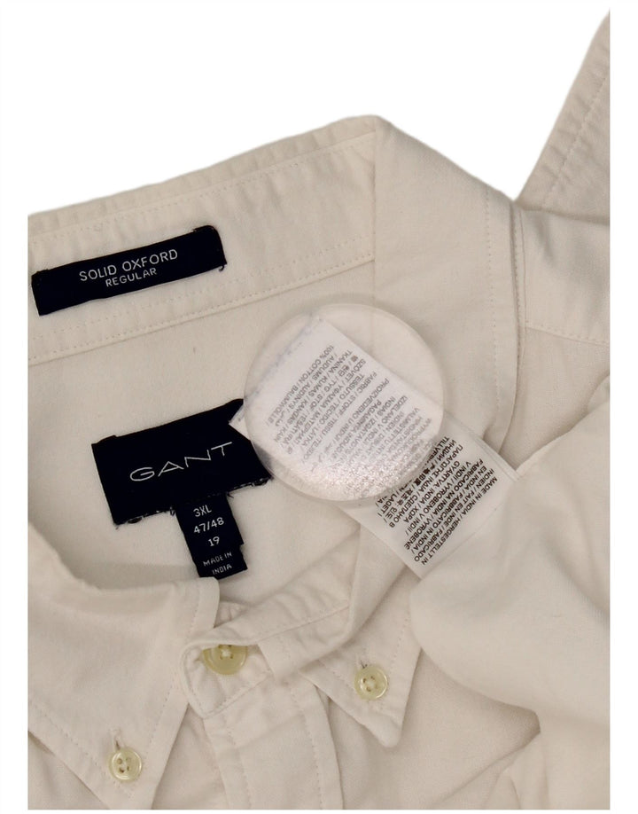 Gant Mens Regular Fit Shirt Size 47/48 19 3XL White Cotton