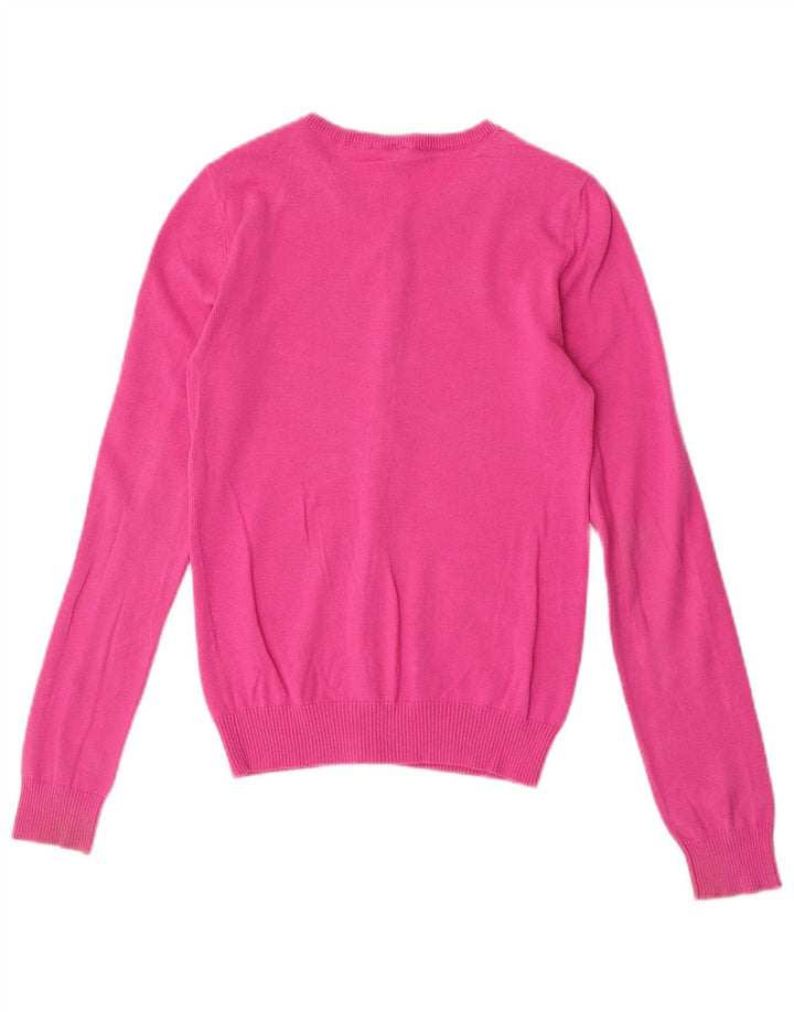 Benetton Womens Cardigan Sweater UK 8 Small Pink
