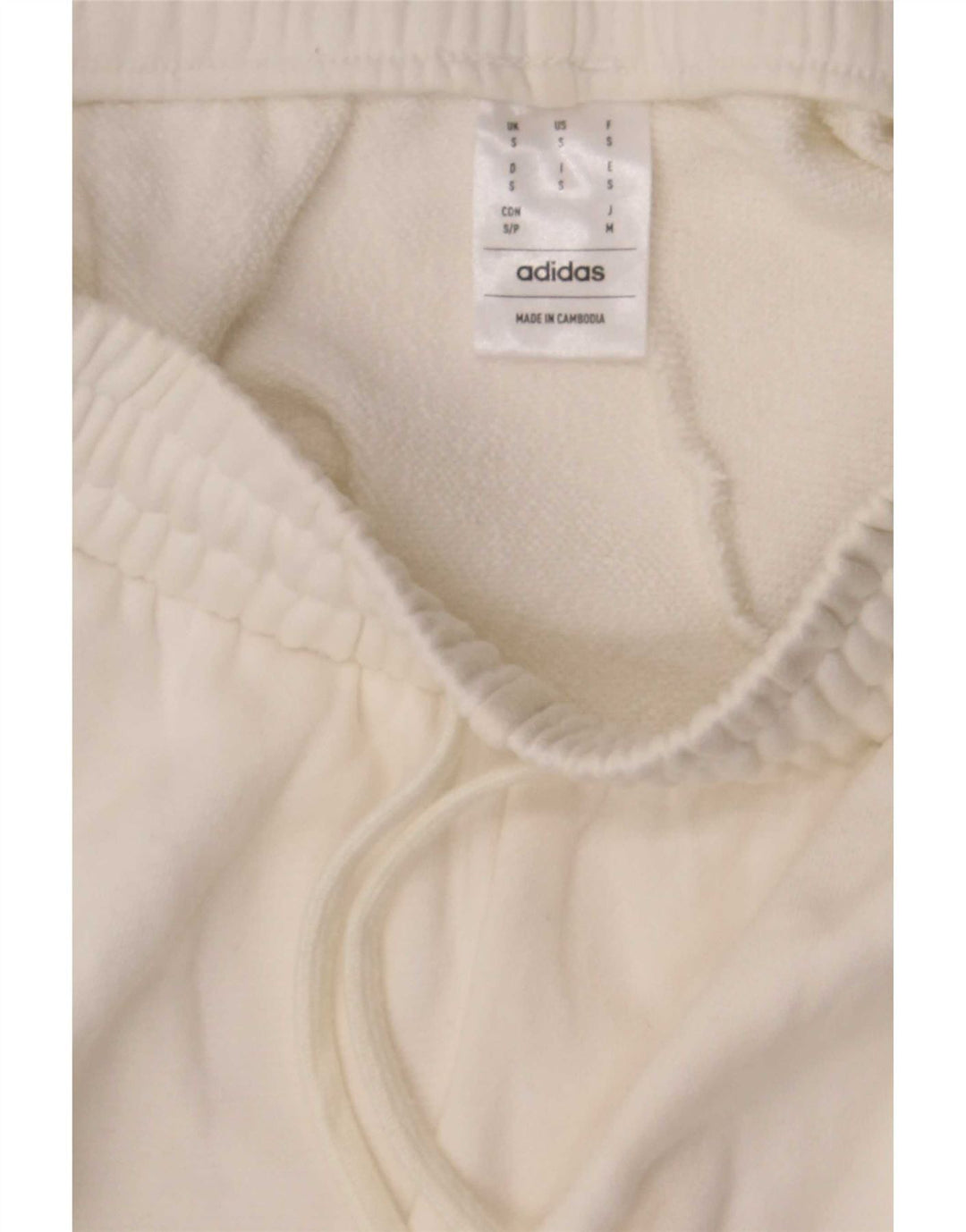 Adidas Womens Sport Shorts UK 8 Small White Cotton