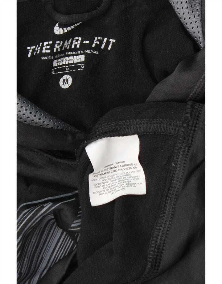 Nike Mens Therma-Fit Graphic Hoodie Jumper Medium Navy Blue Polyester