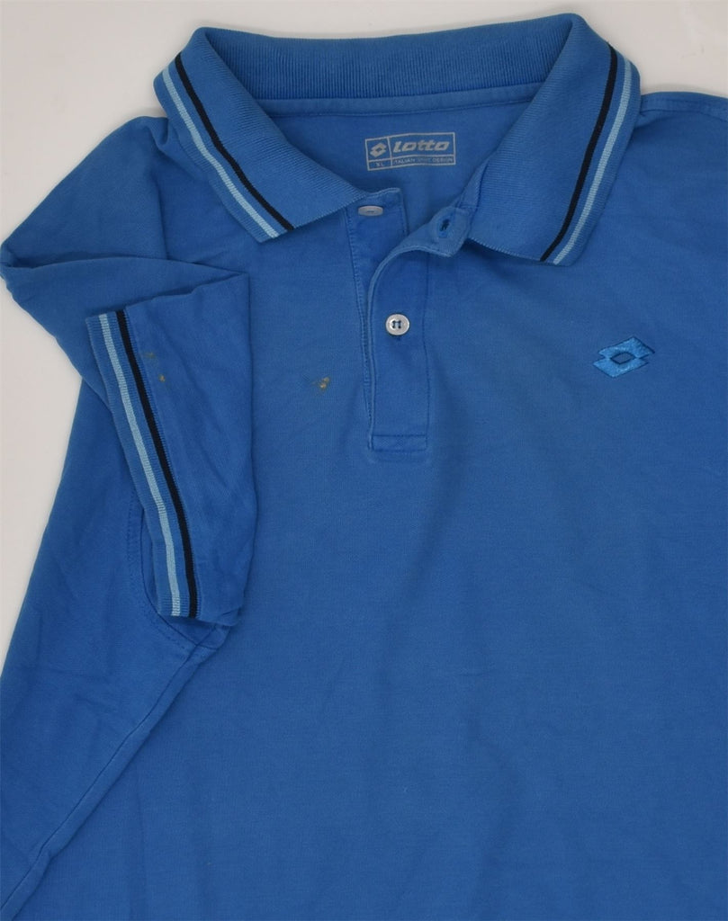 LOTTO Mens Polo Shirt XL Blue Cotton | Vintage Lotto | Thrift | Second-Hand Lotto | Used Clothing | Messina Hembry 