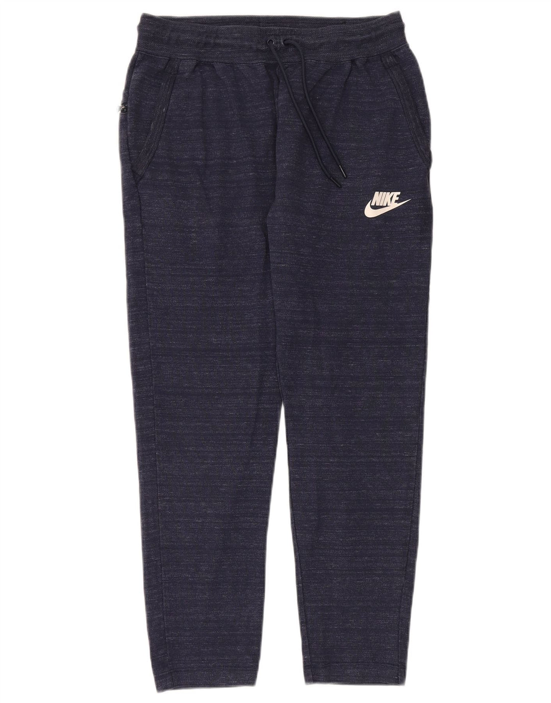 Nike Mens Tracksuit Trousers Large Navy Blue Flecked Cotton