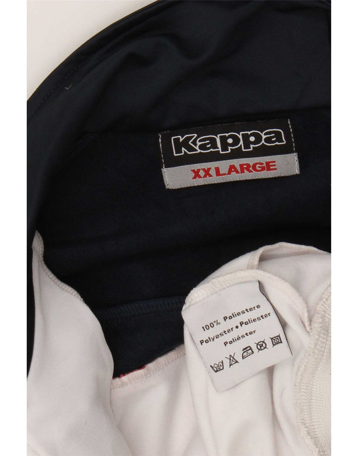 Kappa Mens Tracksuit Top Jacket 2XL White Colourblock Polyester