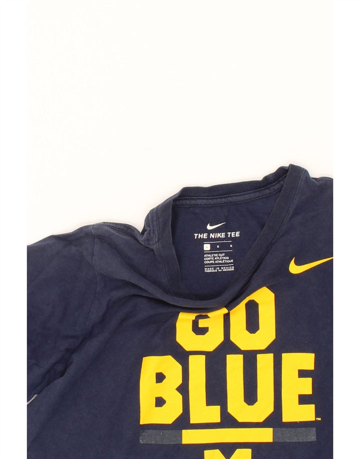 NIKE Womens Graphic T-Shirt Top UK 14 Large Navy Blue Vintage Nike and Second-Hand Nike from Messina Hembry 