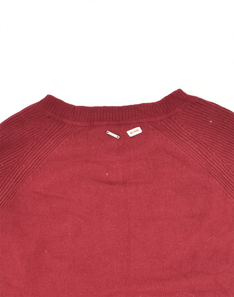 WHITE STUFF Womens Crew Neck Jumper Sweater UK 12 Medium  Burgundy Nylon | Vintage White Stuff | Thrift | Second-Hand White Stuff | Used Clothing | Messina Hembry 