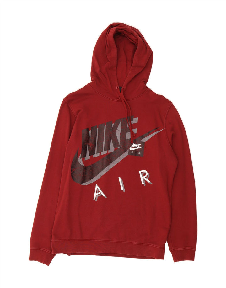 NIKE Mens Graphic Hoodie Jumper Medium Burgundy Cotton Vintage Nike and Second-Hand Nike from Messina Hembry 