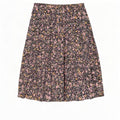 Vintage Womens A-Line Skirt W34 Large Navy Blue Floral Polyester