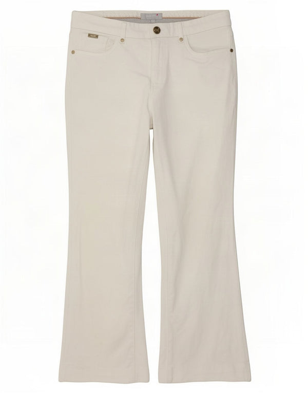 Marks & Spencer Womens Per Una Cropped Trousers UK 12 Medium W30 L24 White