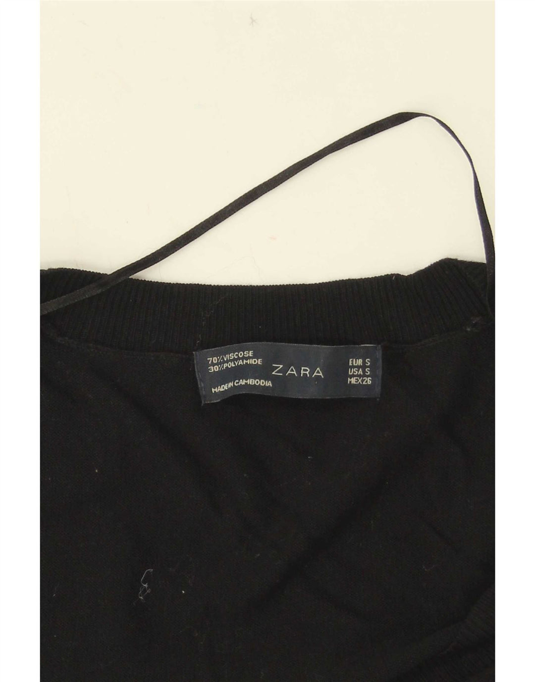 Zara Womens Vest Tank Top UK 10 Small Black