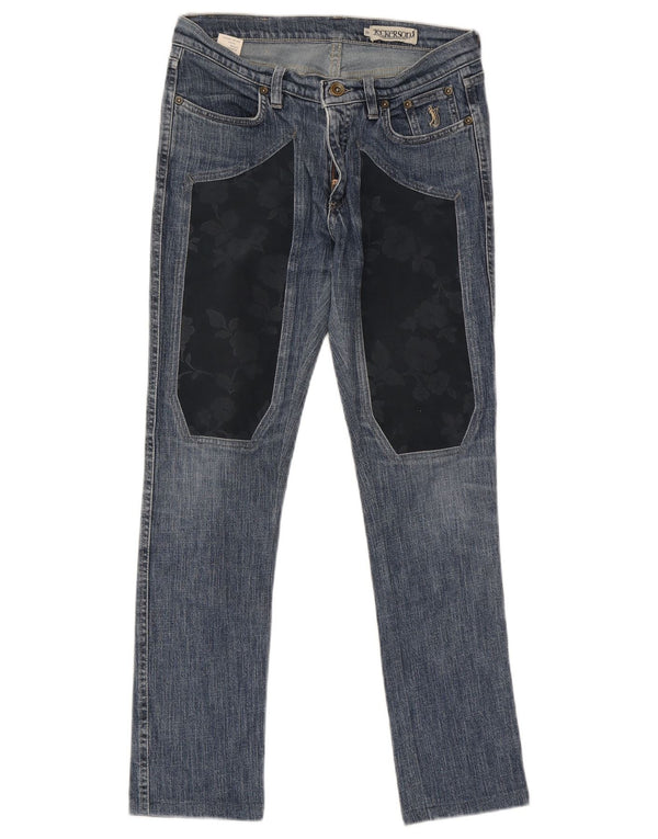 Jeckerson Womens Slim Jeans W29 L28 Blue Floral Cotton