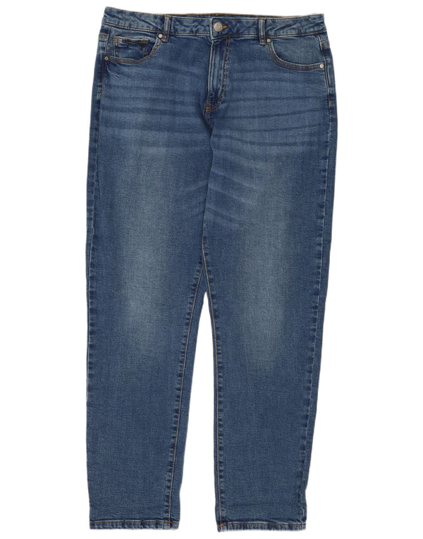 M&Co Womens Slim Jeans UK 16 Large W34 L30 Blue Cotton