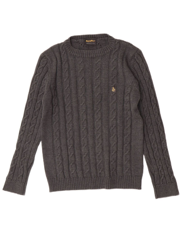 Refrigiwear Womens Crew Neck Jumper Sweater Medium Grey Virgin Wool