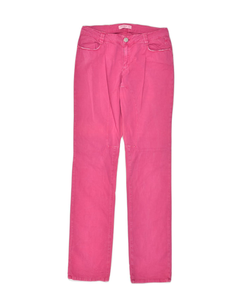 SIVIGLIA Womens Straight Casual Trousers W29 L34 Pink Cotton | Vintage SIVIGLIA | Thrift | Second-Hand SIVIGLIA | Used Clothing | Messina Hembry 