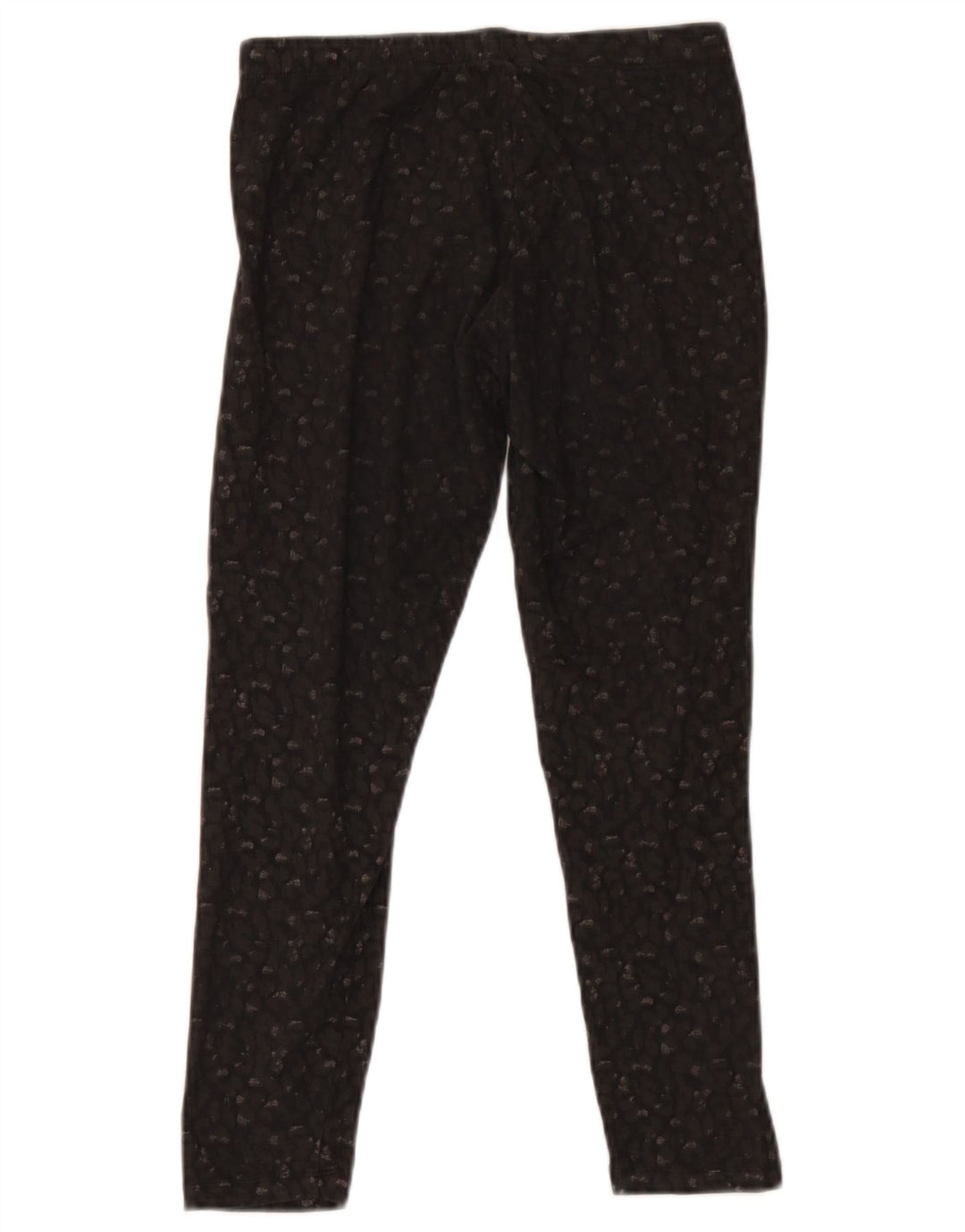 Fat Face Womens Crop Leggings UK 12 Medium Black Spotted Cotton