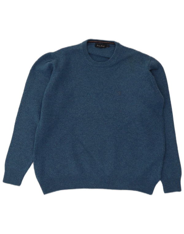 James Pringle Womens Regular Fit Crew Neck Jumper Sweater UK 16 Large Blue