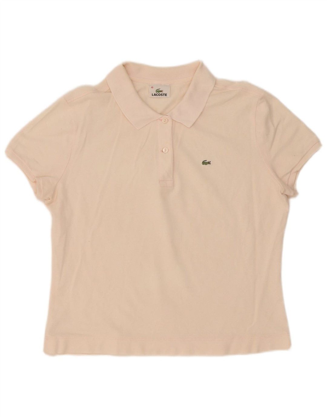 Lacoste Womens Polo Shirt Size 48 XL Pink Cotton