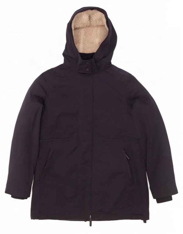 Superdry Mens Tall Hooded Parka Jacket UK 42 XL Navy Blue Polyester