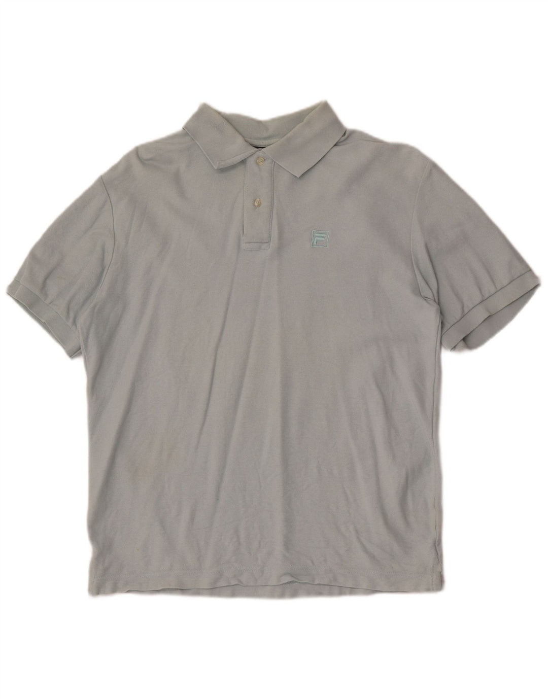 Fila Mens Polo Shirt Large Grey Cotton