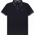 Champion Mens Polo Shirt Medium Navy Blue Striped