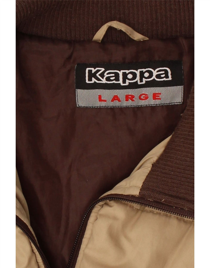 KAPPA Mens Padded Jacket UK 40 Large Beige Polyester Vintage Kappa and Second-Hand Kappa from Messina Hembry 