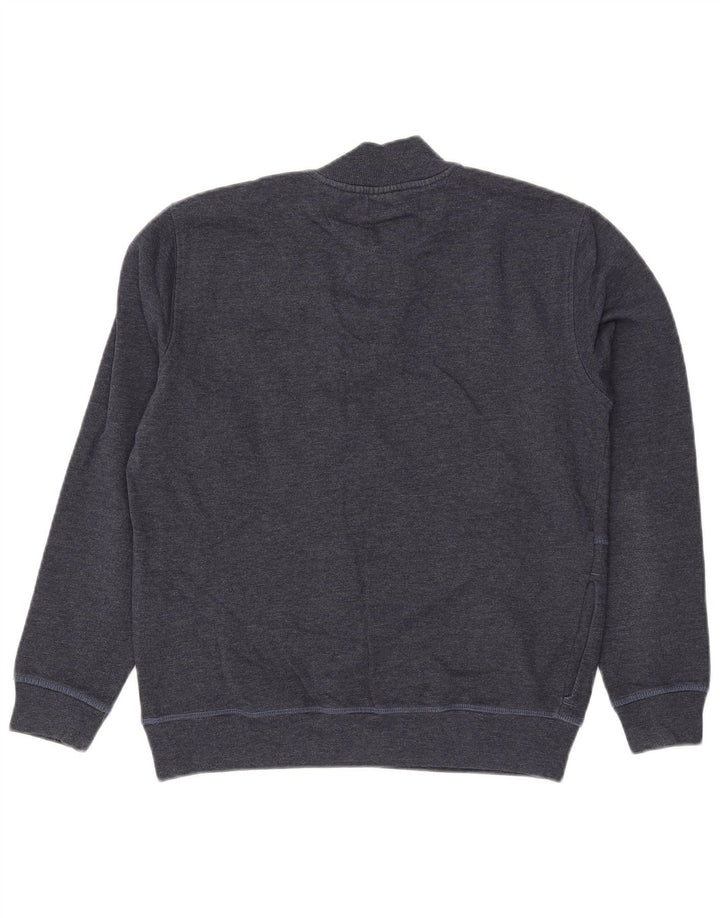 Pierre Cardin Mens Zip Neck Sweatshirt Jumper Small Navy Blue Cotton