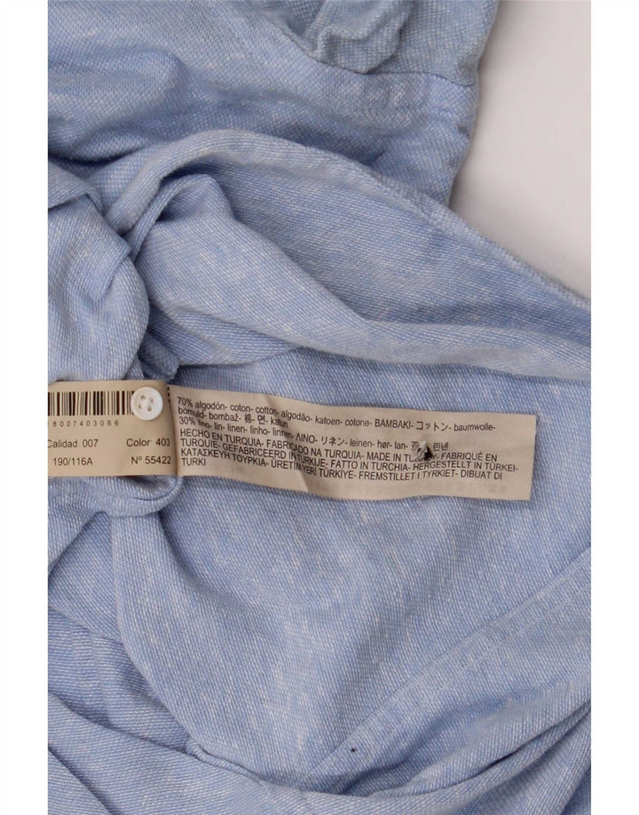 Massimo Dutti Mens Shirt 2XL Blue Cotton