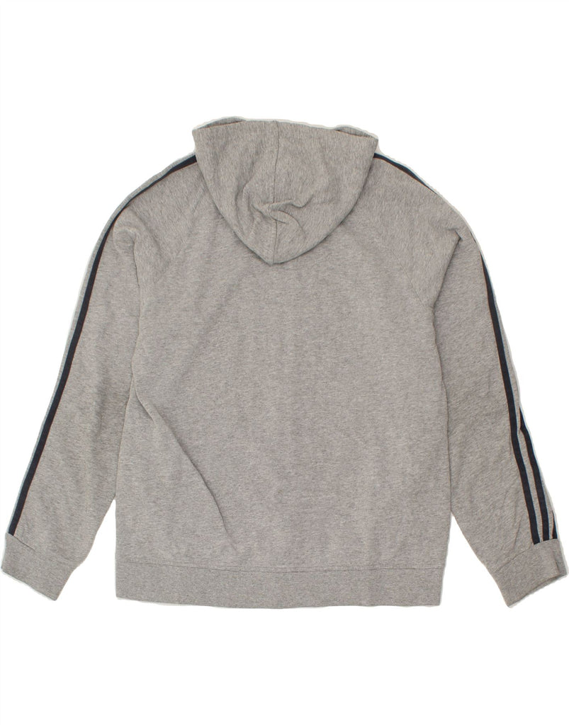 ADIDAS Mens Zip Hoodie Sweater Medium Grey Cotton | Vintage Adidas | Thrift | Second-Hand Adidas | Used Clothing | Messina Hembry 