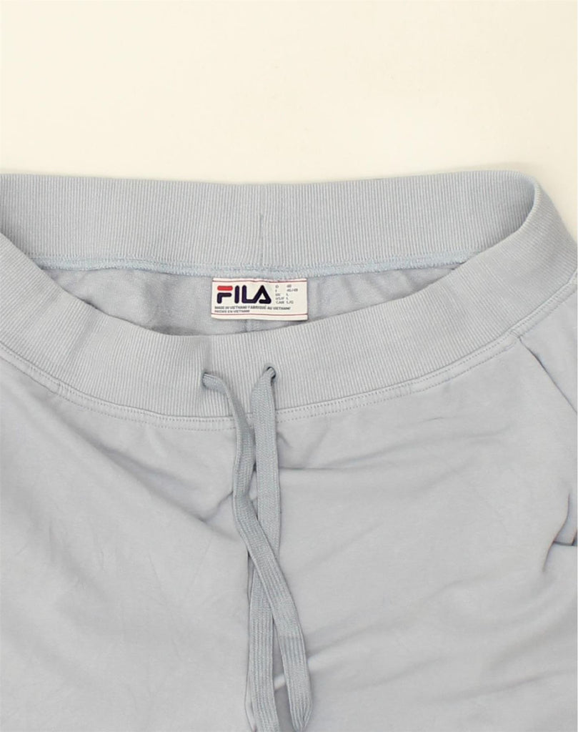 FILA Womens Tracksuit Trousers Joggers UK 14 Large Grey Cotton | Vintage Fila | Thrift | Second-Hand Fila | Used Clothing | Messina Hembry 