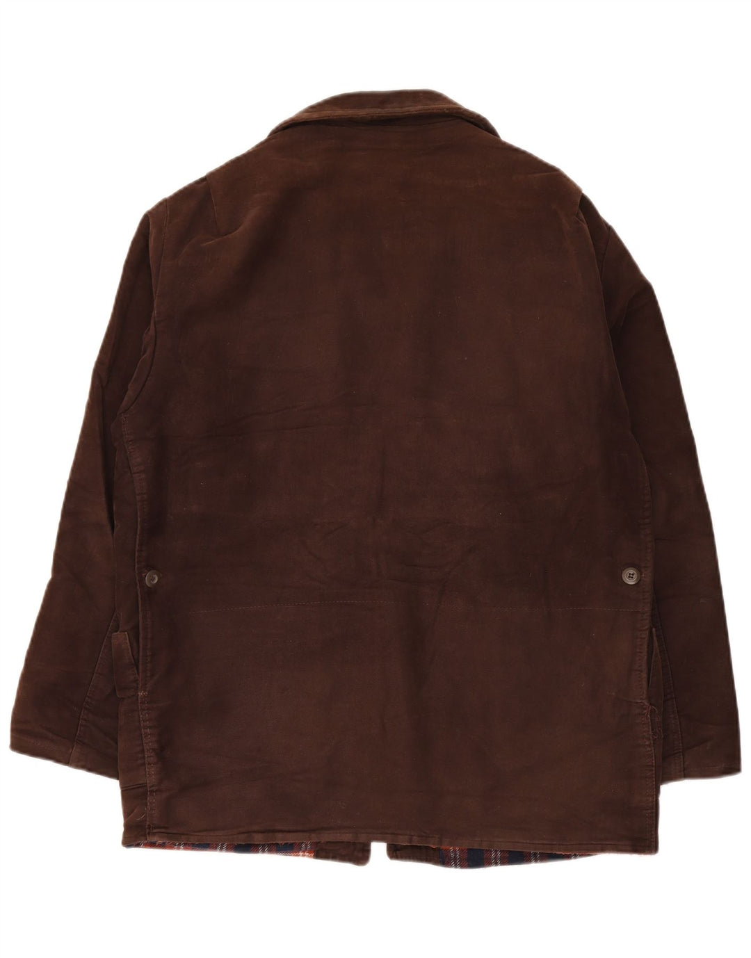 Vintage Mens Windbreaker Jacket IT 54 2XL Brown Colourblock Cotton