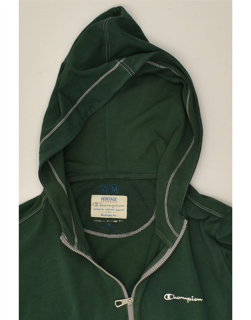 CHAMPION Womens Heritage Classics Zip Hoodie Sweater UK 14 Medium Green | Vintage Champion | Thrift | Second-Hand Champion | Used Clothing | Messina Hembry 