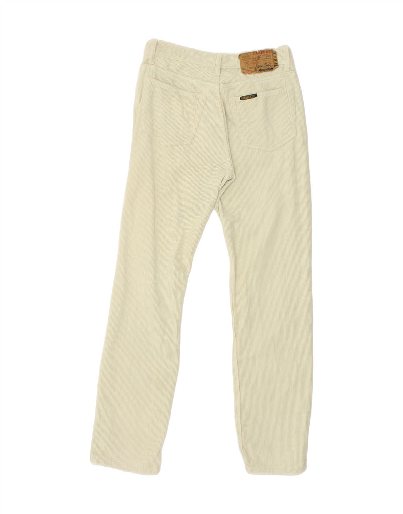 CARRERA Womens Slim Fit Corduroy Trousers IT 48 XL W30 L30  Off White | Vintage Carrera | Thrift | Second-Hand Carrera | Used Clothing | Messina Hembry 