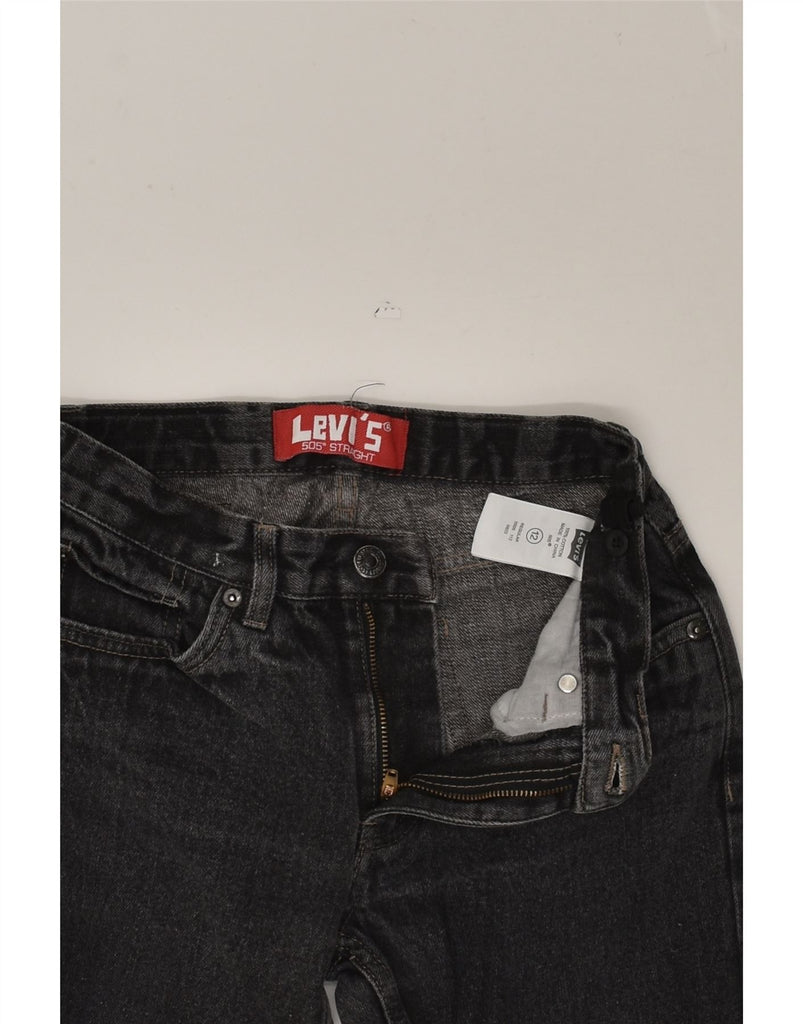 LEVI'S Boys 505 Straight Jeans 11-12 Years W26 L26 Black Cotton | Vintage Levi's | Thrift | Second-Hand Levi's | Used Clothing | Messina Hembry 