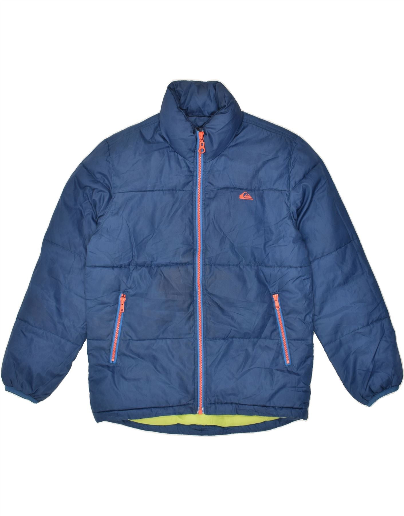 QUIKSILVER Boys Padded Jacket 11-12 Years Blue Polyester Vintage
