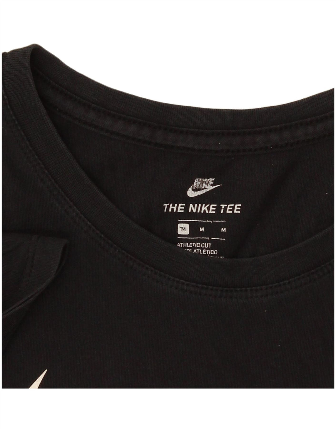 Nike Womens Athletic Cut Graphic T-Shirt Top UK 14 Medium Black