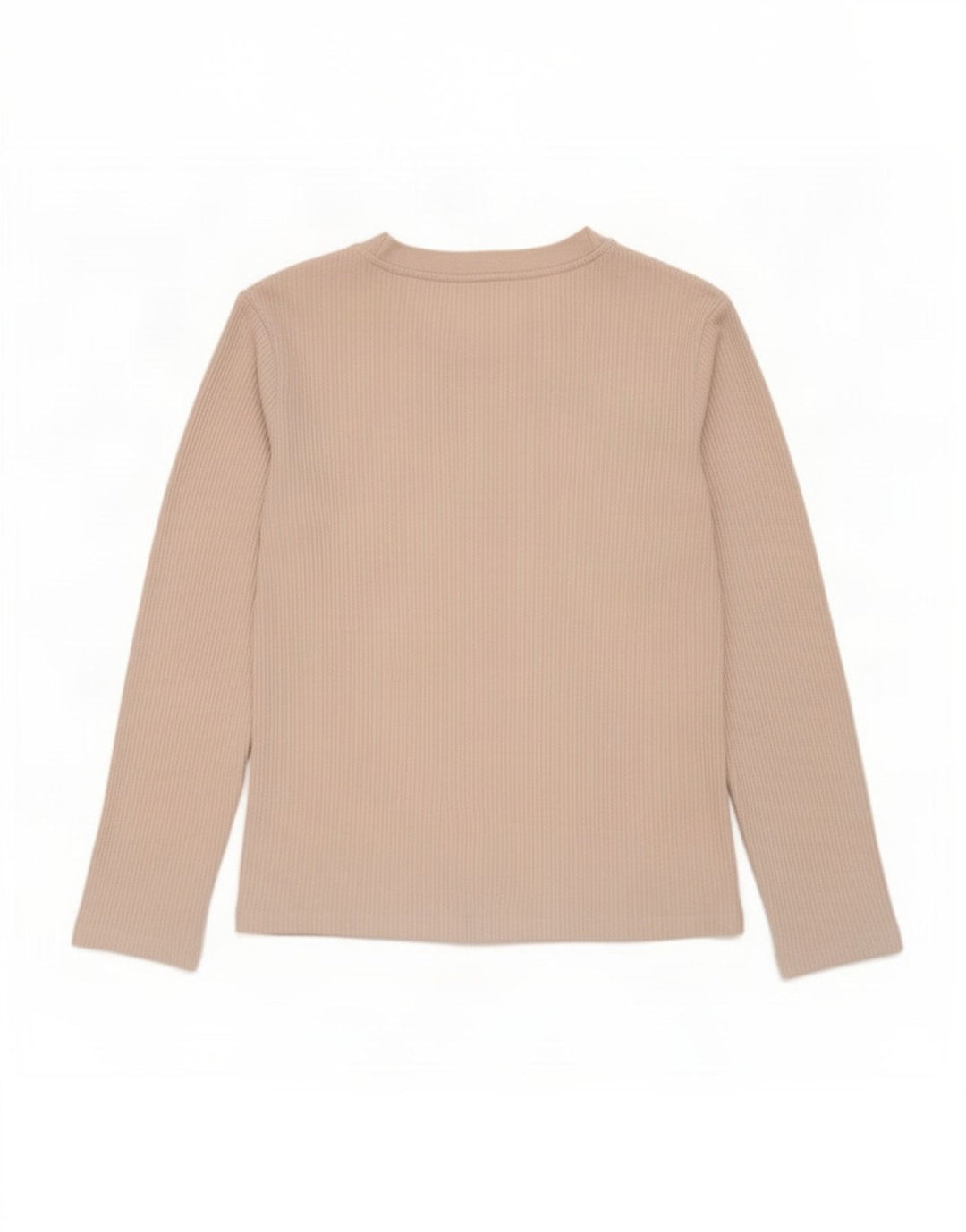 Zara Womens Top Long Sleeve UK 14 Medium Beige Polyester