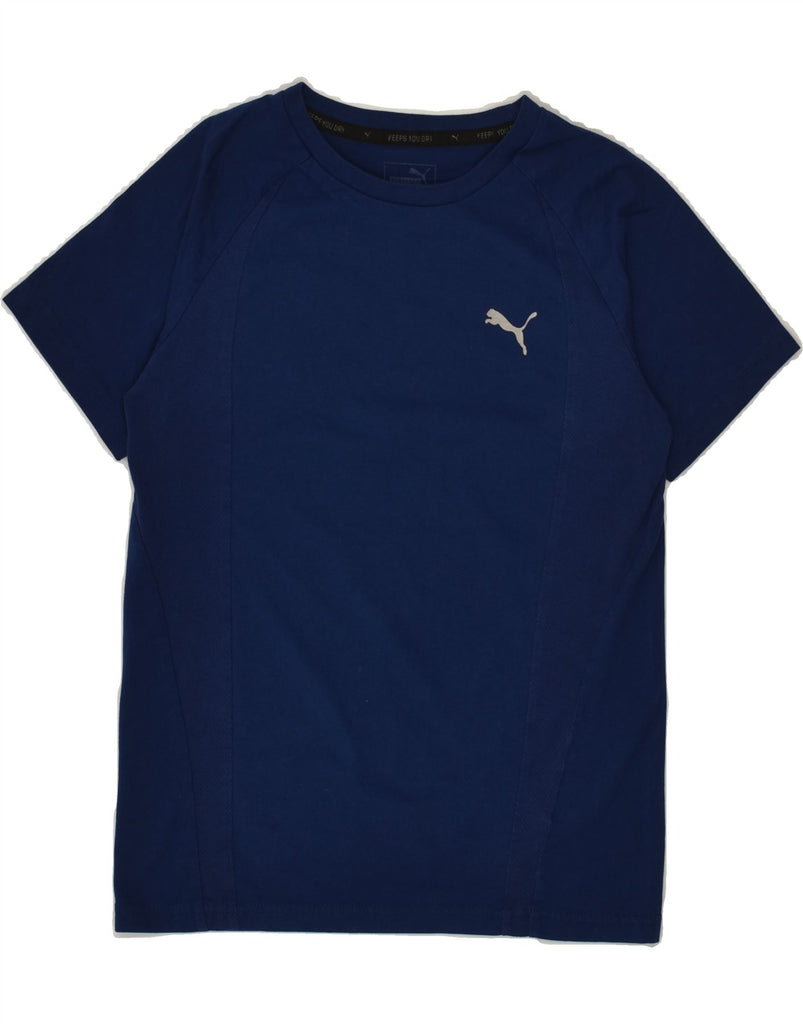 PUMA Boys T-Shirt Top 11-12 Years Navy Blue Cotton | Vintage Puma | Thrift | Second-Hand Puma | Used Clothing | Messina Hembry 