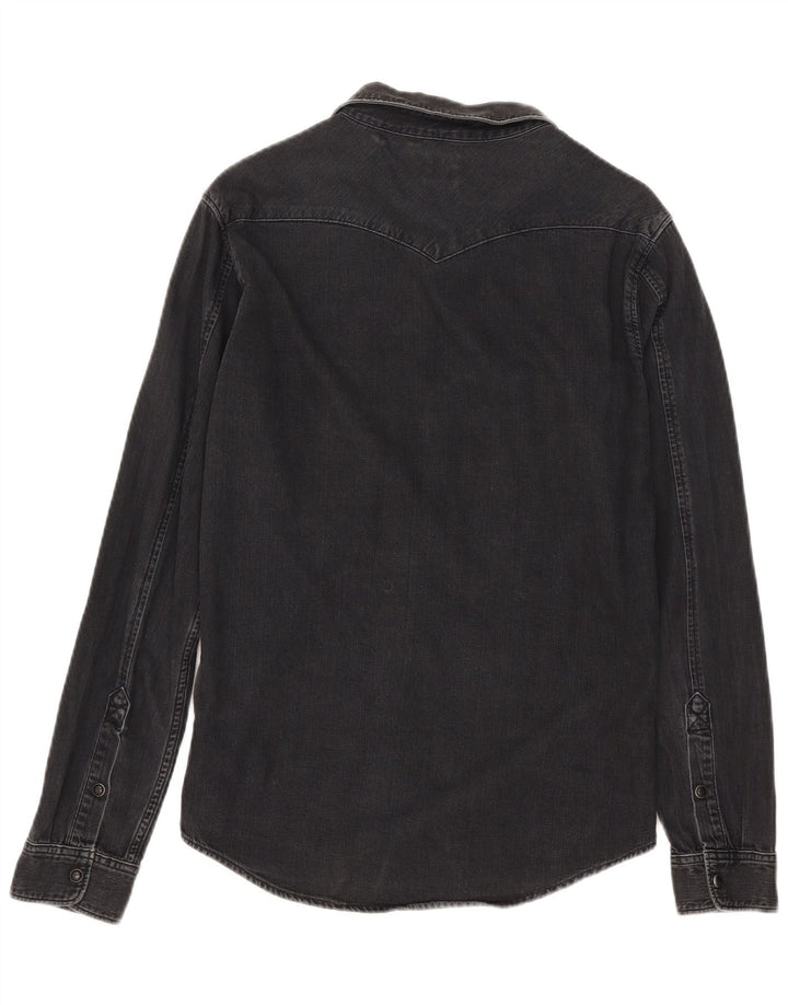 LEE Mens Denim Shirt Medium Black Cotton