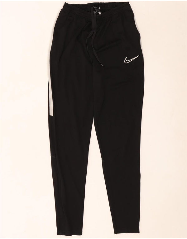 Nike Mens Dri Fit Tracksuit Trousers Small Black Colourblock Polyester