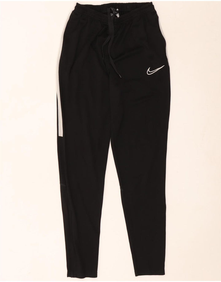Nike Mens Dri Fit Tracksuit Trousers Small Black Colourblock Polyester