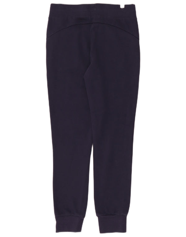 Puma Womens Tracksuit Trousers Joggers UK 10 Small  Navy Blue Cotton