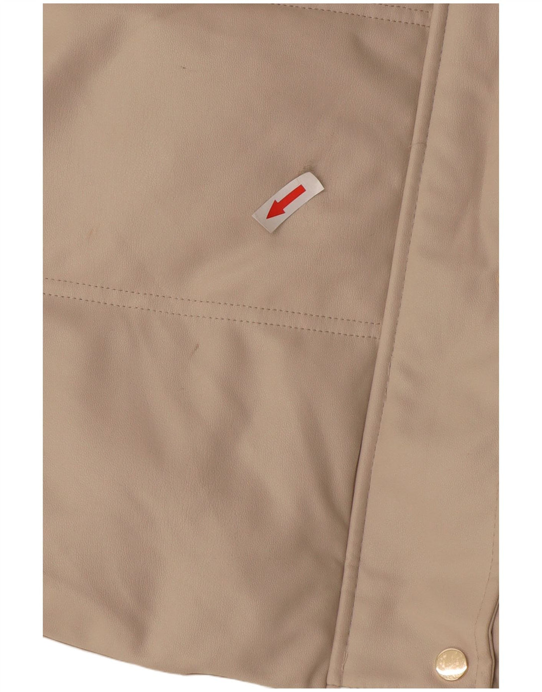 Zara Womens Hooded Sleeveless Padded Jacket UK 14 Medium Beige Polyester