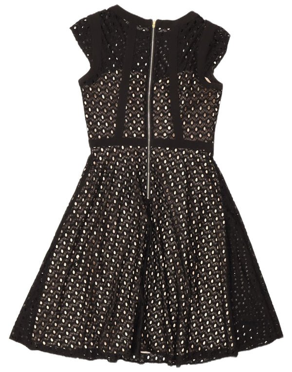 Monsoon Womens A-Line Dress UK 10 Small Black Nylon