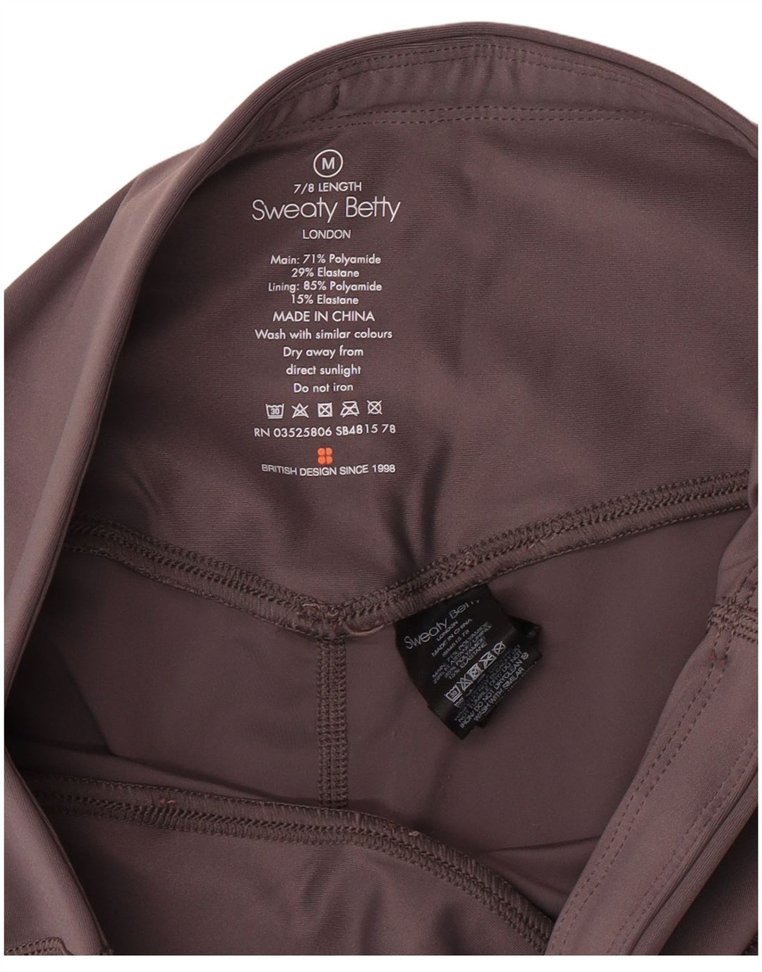 SWEATY BETTY Womens London Leggings UK 12 Medium  Grey Polyamide