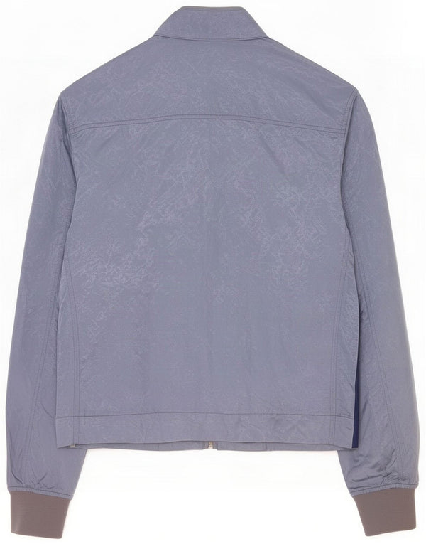 Moschino Mens Bomber Jacket IT 52 XL Blue Cotton