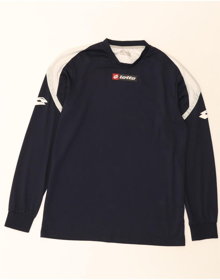 Lotto Mens Graphic Top Long Sleeve XL Navy Blue Colourblock
