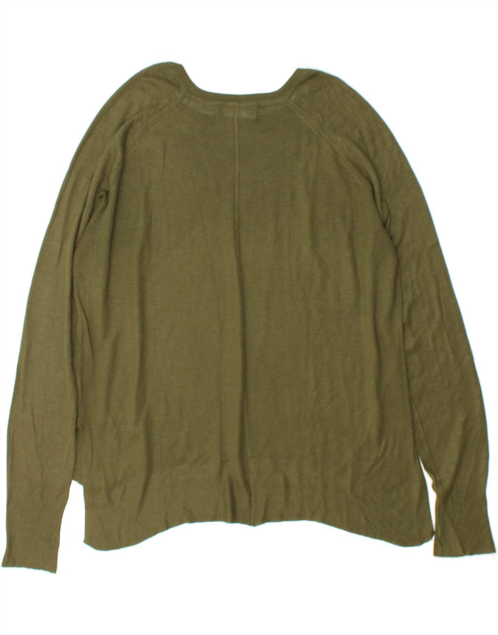 ZARA Womens Oversized Boat Neck Jumper Sweater UK 10 Small Green Vintage Zara and Second-Hand Zara from Messina Hembry 