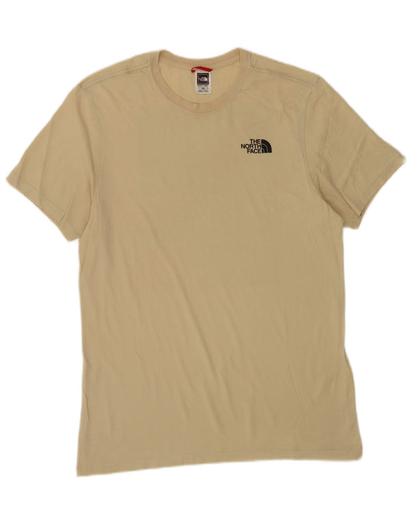 The North Face Mens Graphic T-Shirt Top Medium Beige Cotton
